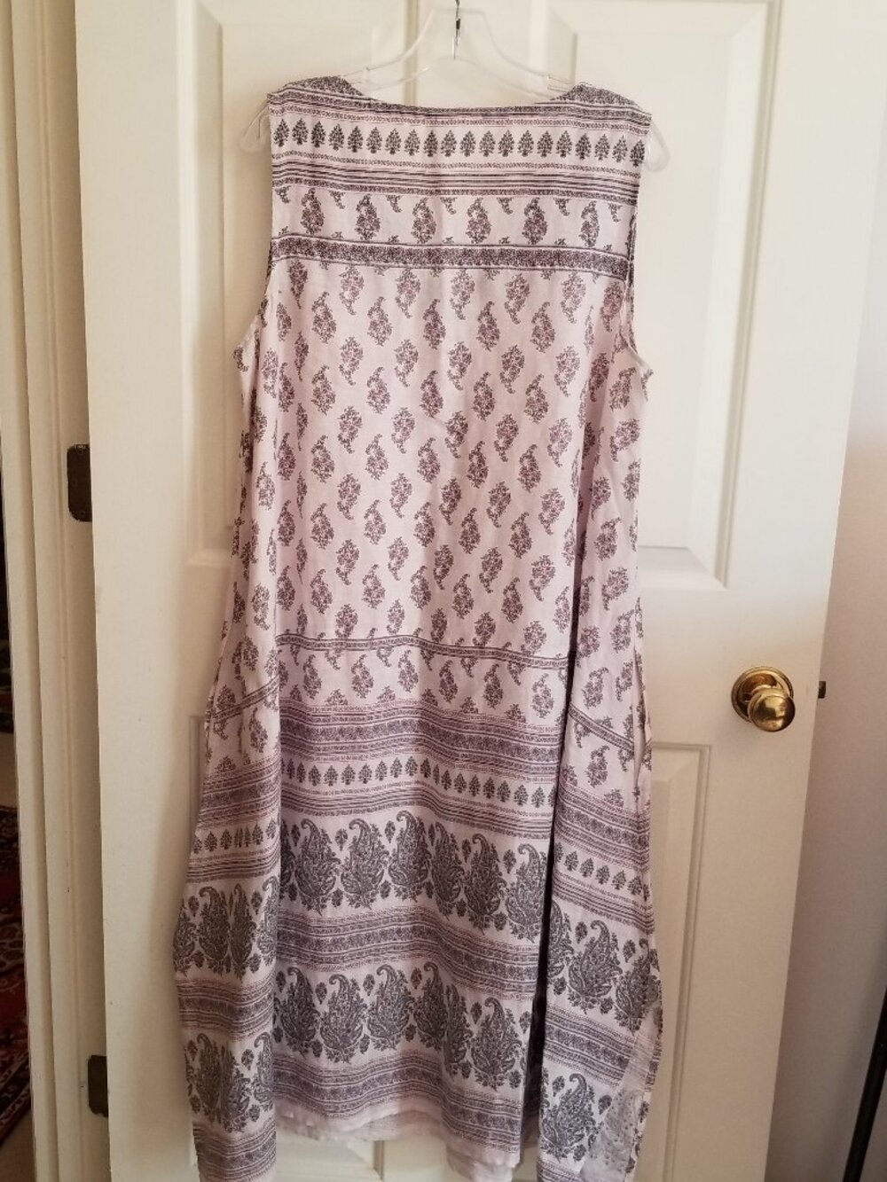 PURE JILL LINEN long sheer dress XL - Picture 3 of 9